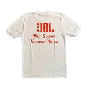 Vintage JBL Pro Sound Comes Home White Graphic T-Shirt Mens‎ S/M Promo Tee